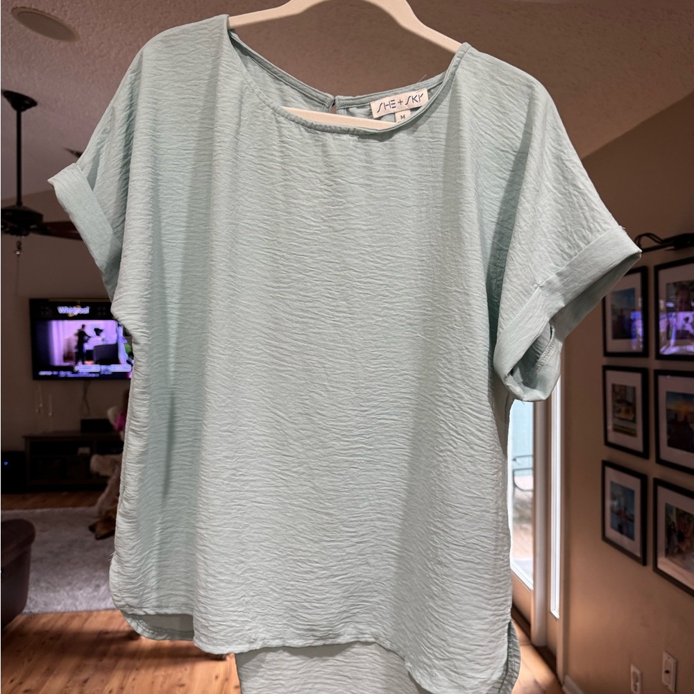 Women's Light Blue Top